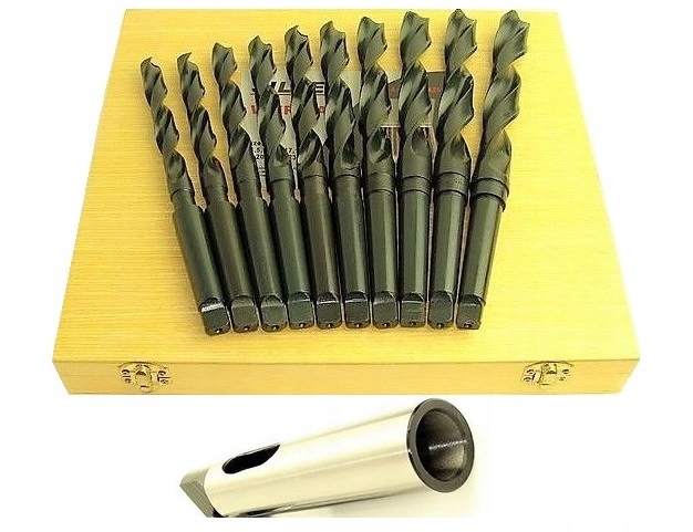 

Wiertła do metalu Hss MK2 tuleja MK4 10szt kpl
