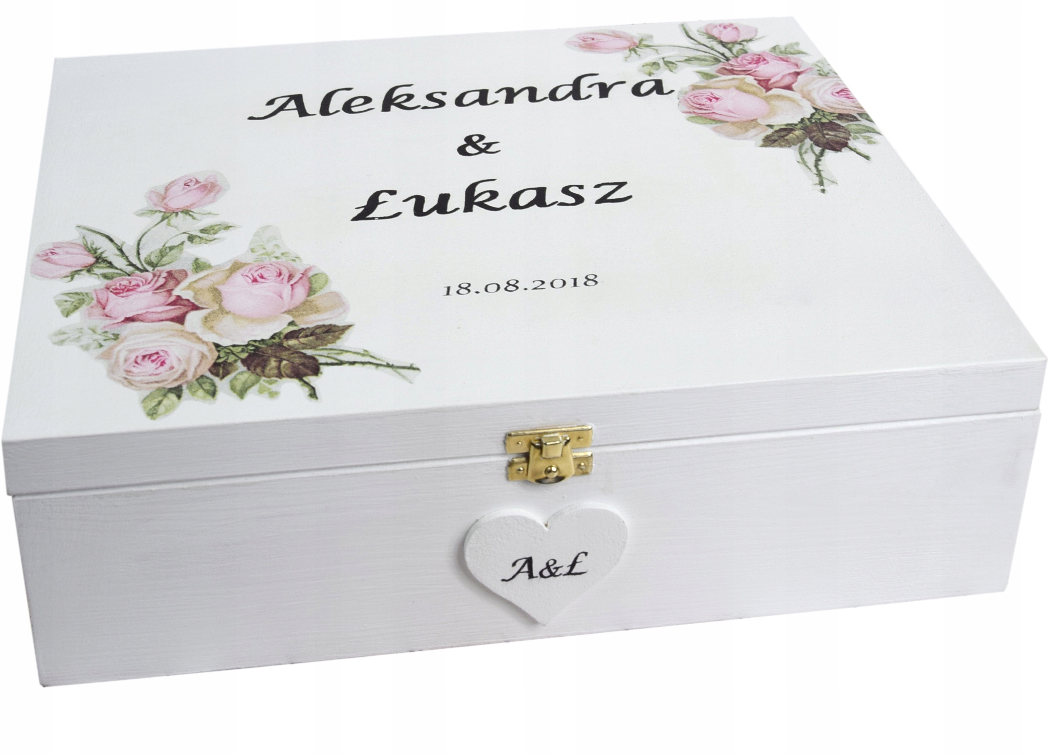 

Duży niezbędnik małżeński,pudełko ślubne,WZÓR Róże