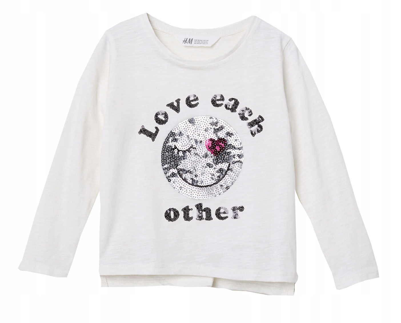 

T-shirt Love Zmienne Cekiny H&m 122/128