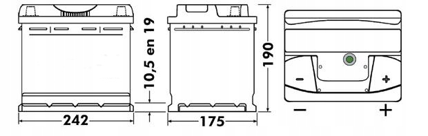Akumulator VOLTMASTER 12V 55Ah 460A P+ BIAŁYSTOK Numer katalogowy części 55559
