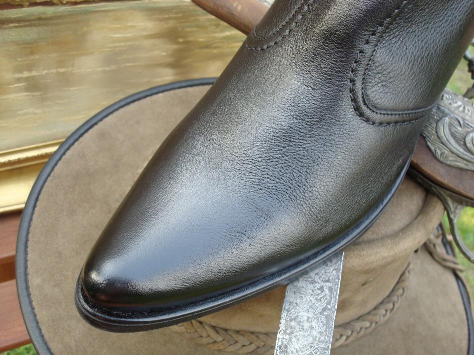 KOWBOJKI MĘSKIE SKÓRA NATURALNA CAŁOROCZNE NA ZAMEK chopper 43 cz Rozmiar 43