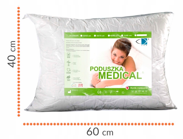 GRUBA PODUSZKA MEDICAL ZAMEK 40X60 DZIECKA 60X40 Płeć Chłopcy Dziewczynki