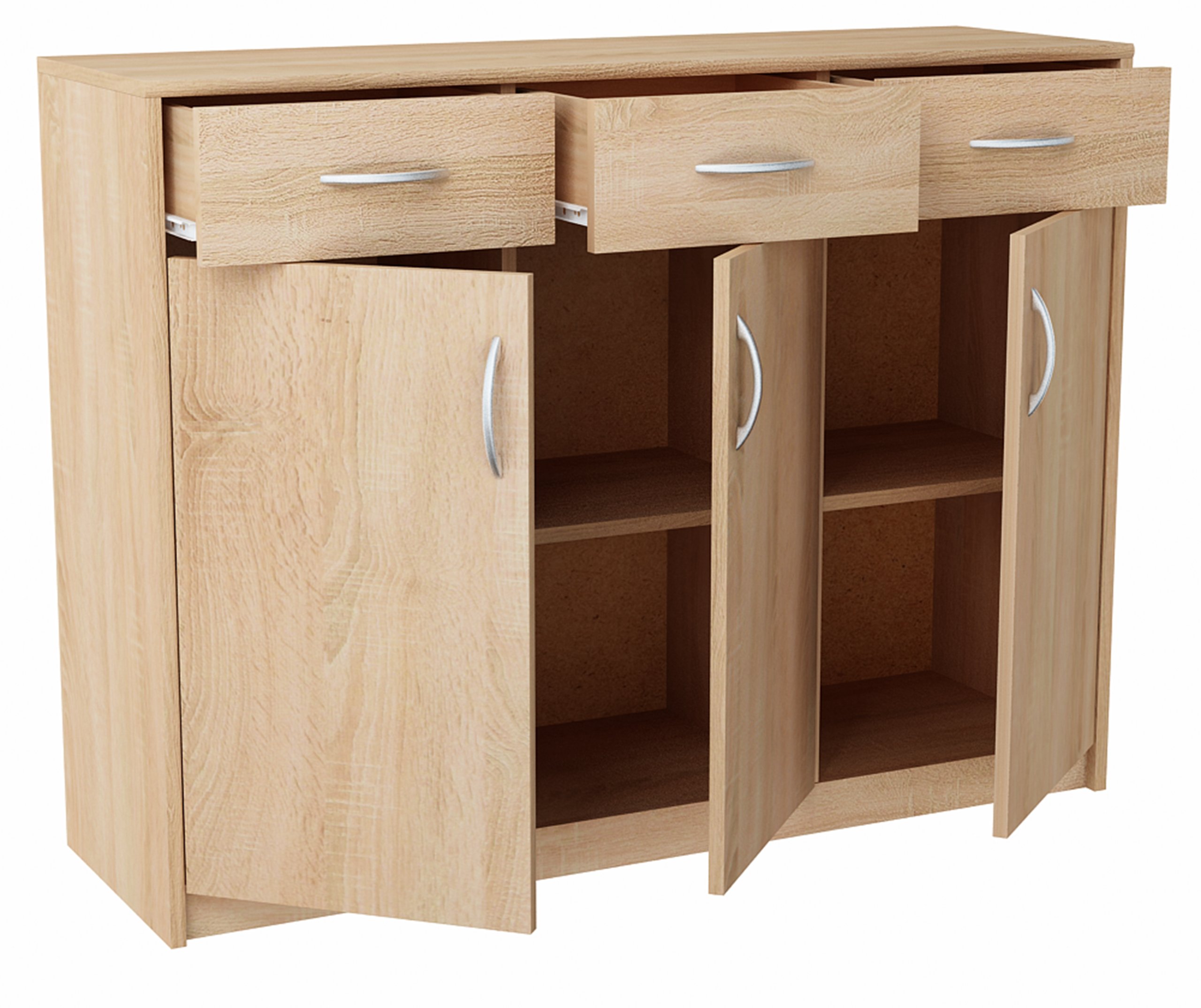 

Komoda szafka 3D3S Dąb Sonoma 110cm szuflady regał