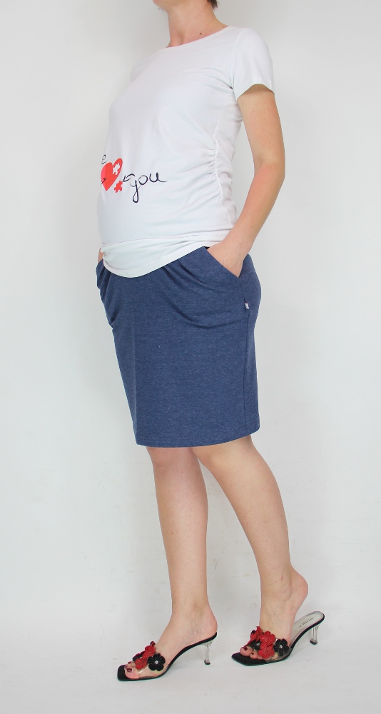 NOWOŚĆ WYGODNE DRESOWE SPÓDNICE CIĄŻOWE L jeansowy Płeć kobieta