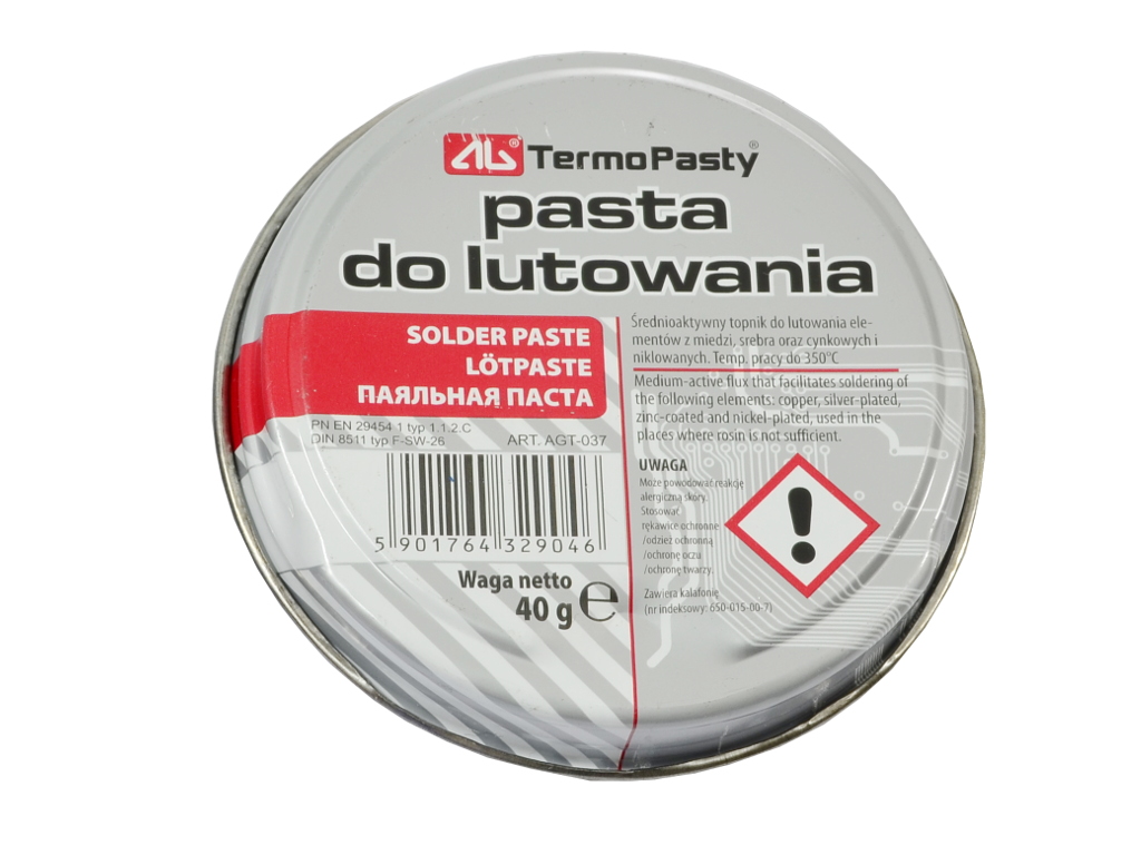 Kalafonia 40g + Pasta 40g + Cyna 1mm 14g +Chwytak Kod producenta HOTAIR SET194