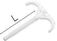 Hak podwójny mewa do rury pex (100szt) Marka Almax