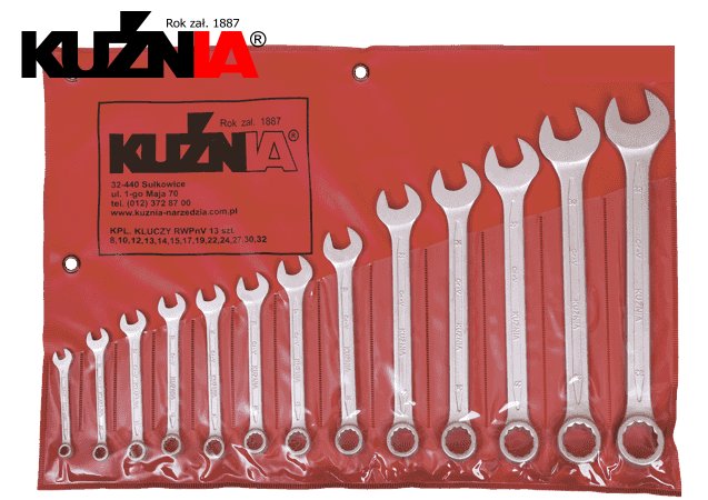 

Kuźnia komplet kluczy płasko-oczkowych 8-17 mm 6PC
