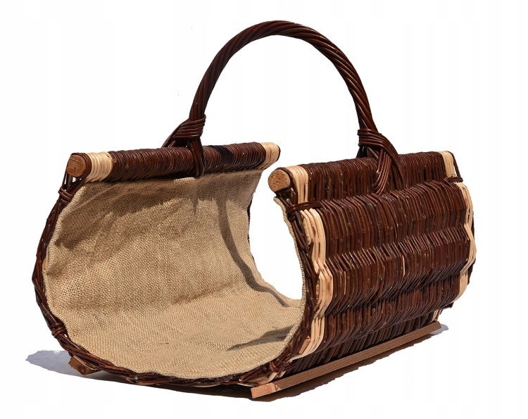 Proutěný koš na dřevo do krbu 60 cm Super!