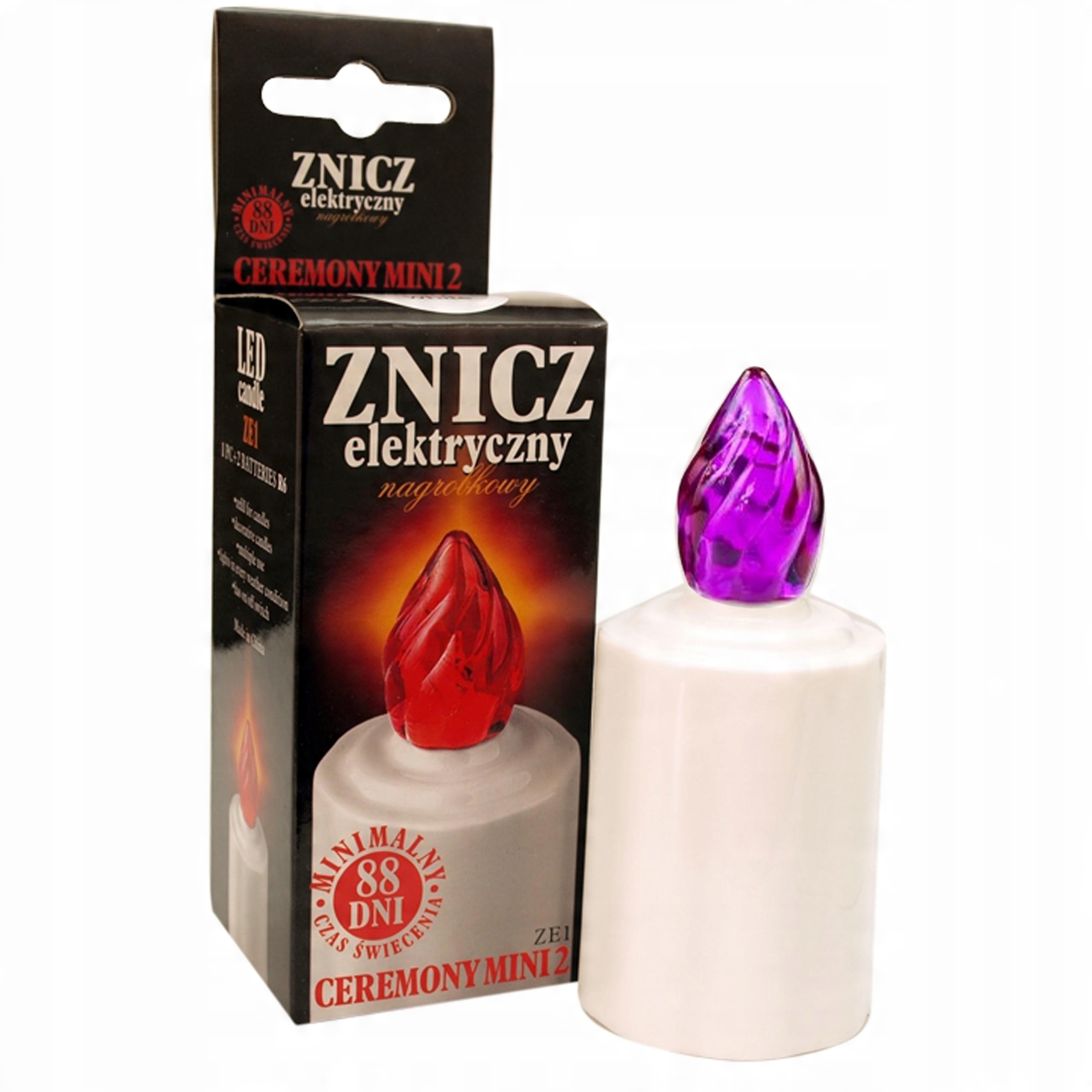 

Znicz Wkład Elektryczny ZE1 Led 88 dni Fioletowy