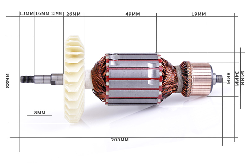 WIRNIK SILNIK DO SZLIFIERKI KĄTOWEJ DIAX BUŁGAR 230MM DUŻEJ LAG259 Rodzaj wirnik
