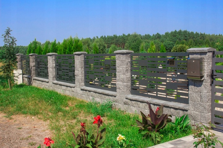 Płoty ogrodzeniowe perforowane malowane 2x1,25 m Maksymalna wysokość elementu 125 cm