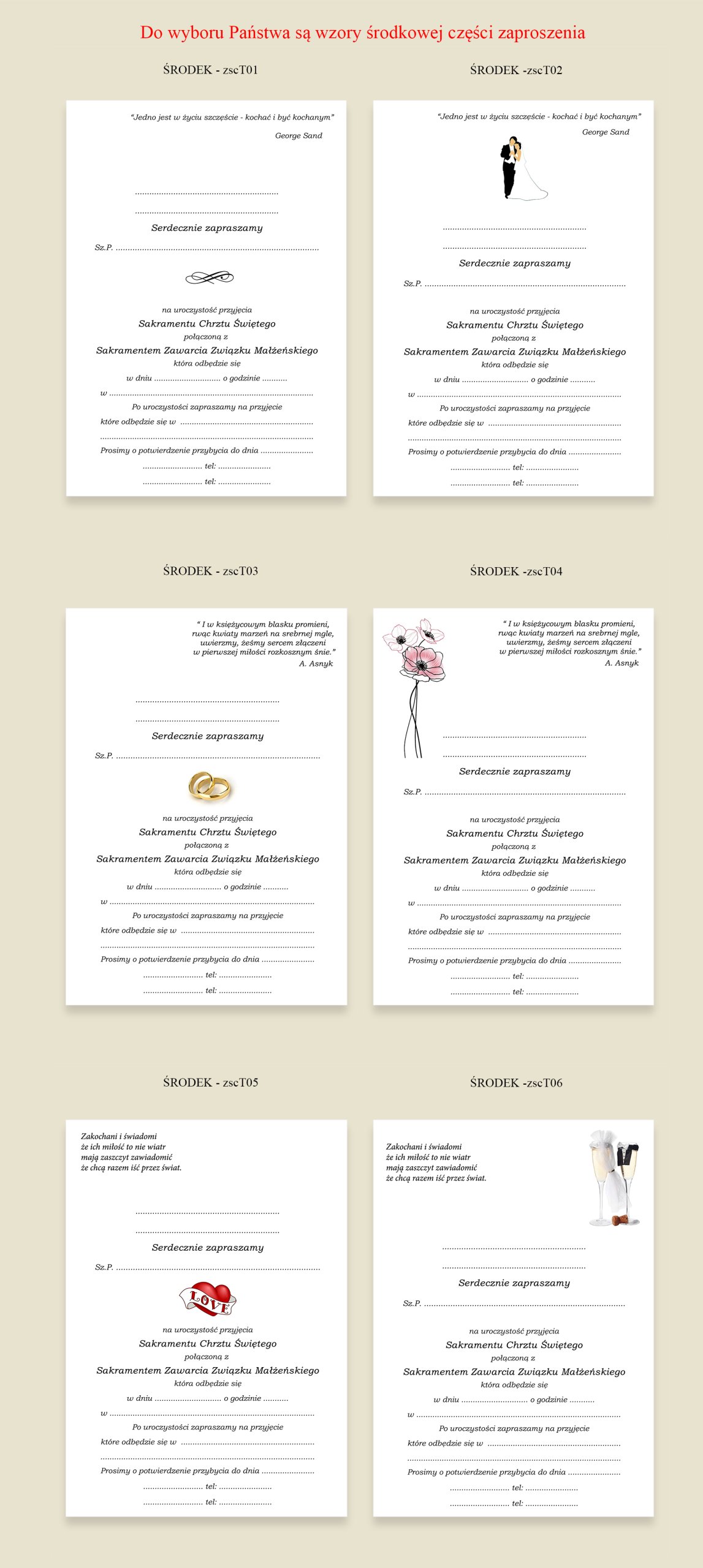 ZAPROSZENIA NA CHRZEST I ŚLUB 2w1 ZAWIESZKI GRATIS Zdobienie brak