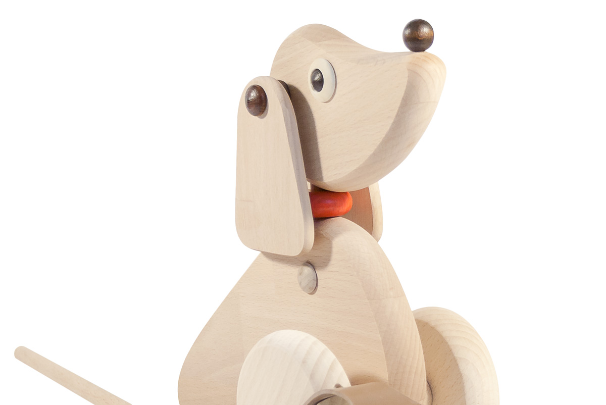 PCHACZ CZŁAPACZ pies DRENIANY pchanka z drewna PL Bohater inny