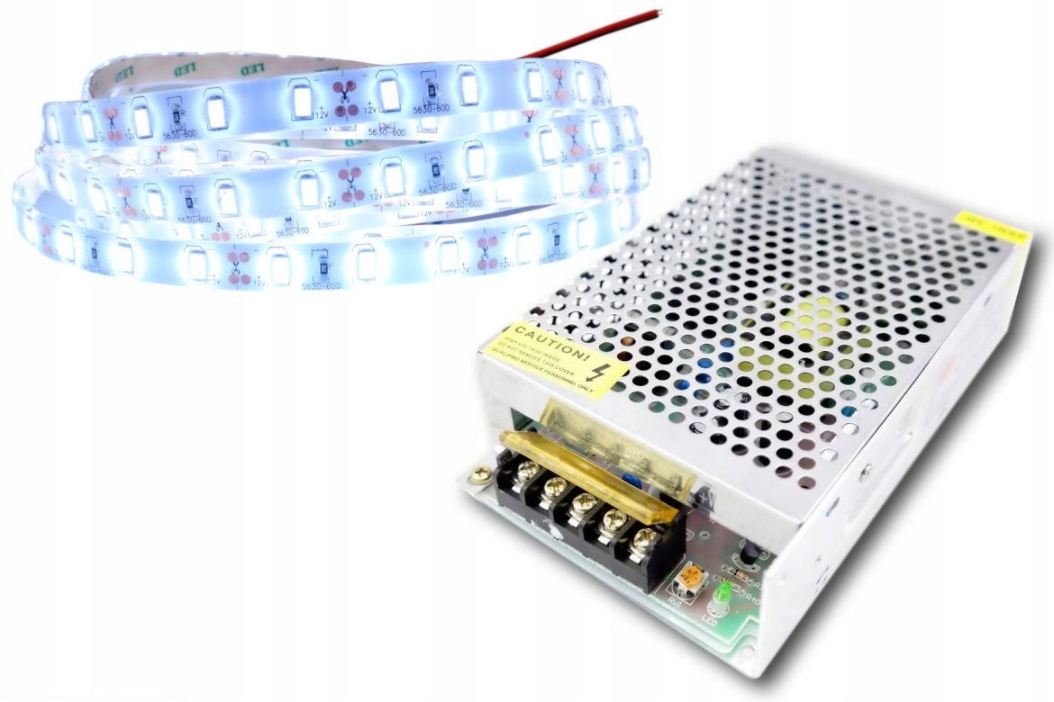 Set páska 300 Led IP65 5630 bílá Studená 5 m