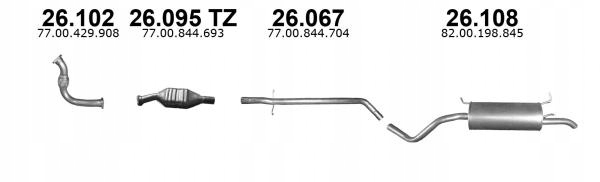 TŁUMIK KOŃCOWY MEGANE I 1.9D SCENIC ROK 96-03 Producent części Izawit