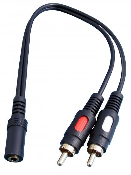 

Adapter gniazdo Jack 3,5 ST/2 wtyki Rca kabel(2568