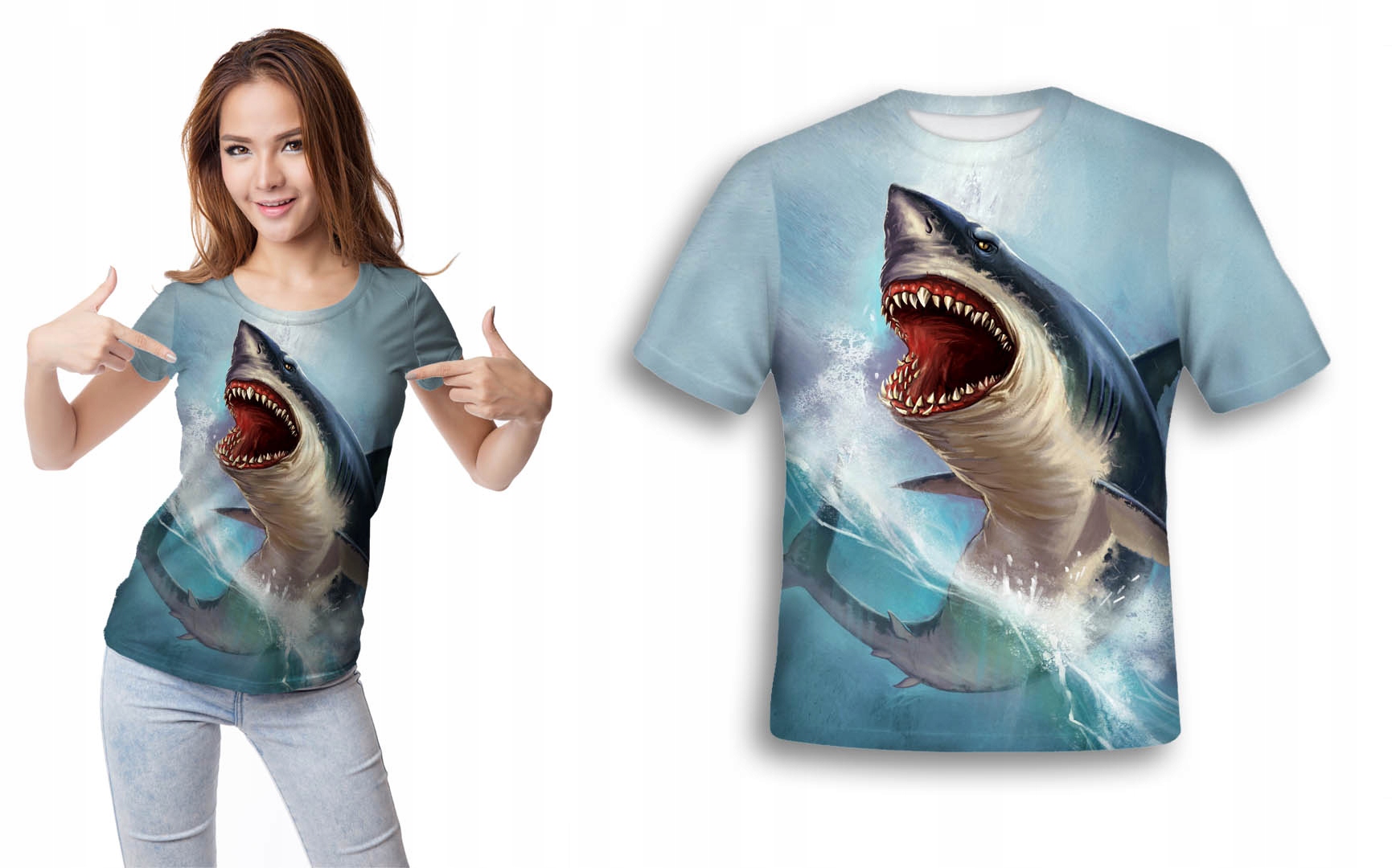 

Koszulka Fullprint Rekin Żarłacz L Trwała Modna Pl