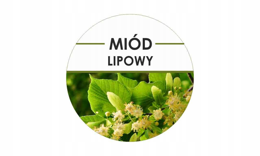 

Etykiety okrągłe fi 4 cm miód Lipowy 24 szt