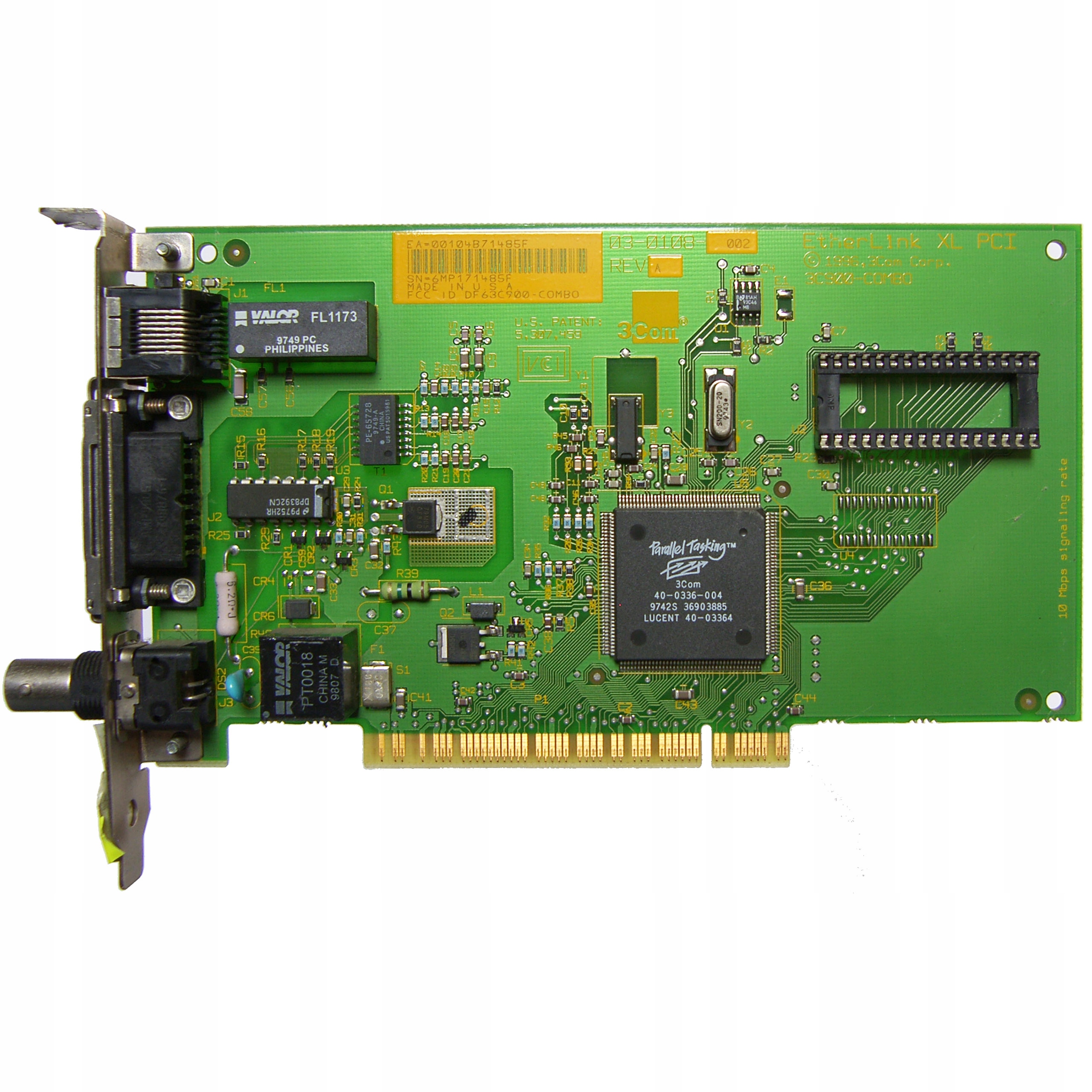 10M 3COM ETHERLINK XL PCI 3C900 COMBO 100% OK AbY