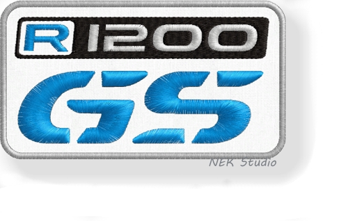 

Bmw R1200GS naszywka termo haft 90mm x 50mm