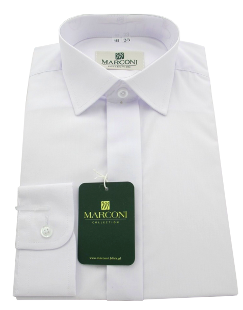 BIAŁA KOSZULA wizytowa MARCONI rozm.128 Rękaw długi rękaw