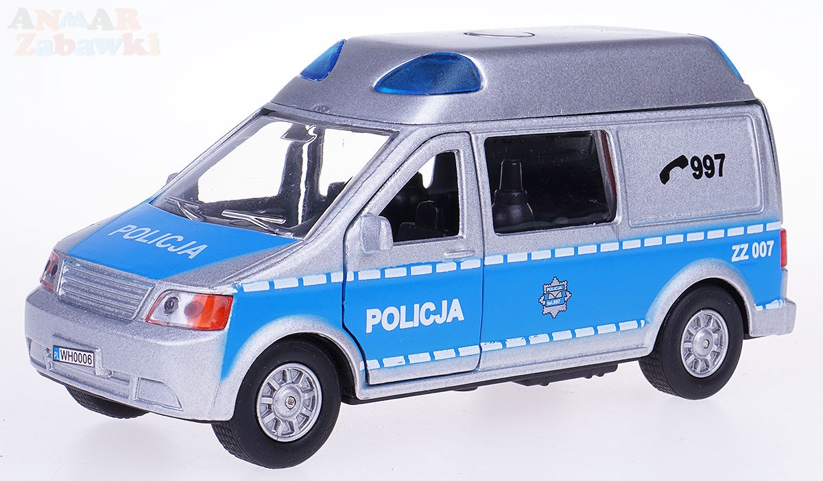 VAN POLICJA RADIOWÓZ METAL ŚWIATŁO LEKTOR J.POL Marka Hipo