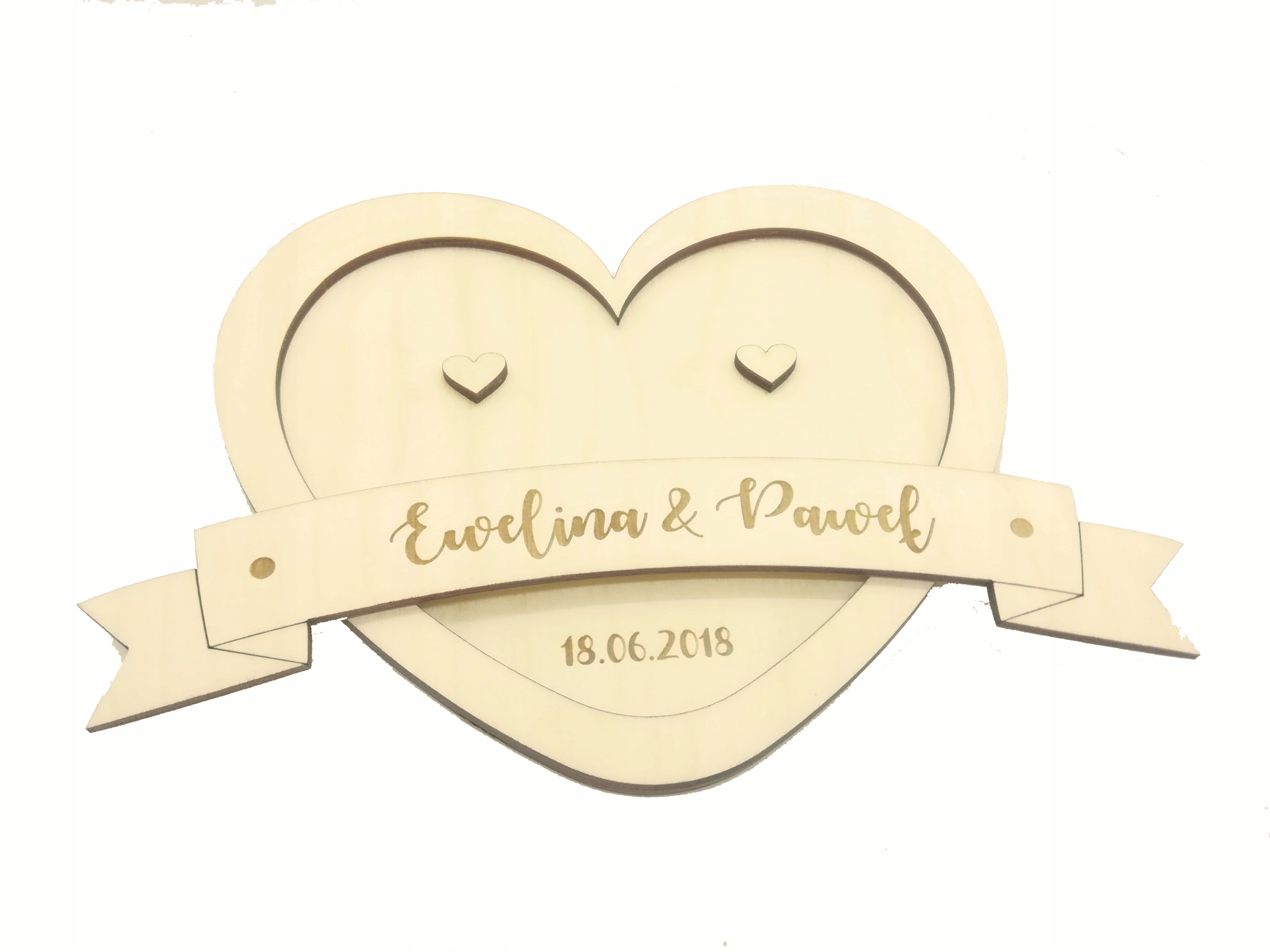 

Drewniana tacka na obrączki Grawer ślub wedding