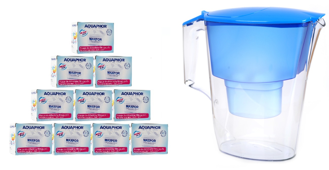 

10x Filtr Maxfor Typ Brita Maxtra + Dzbanek Gratis