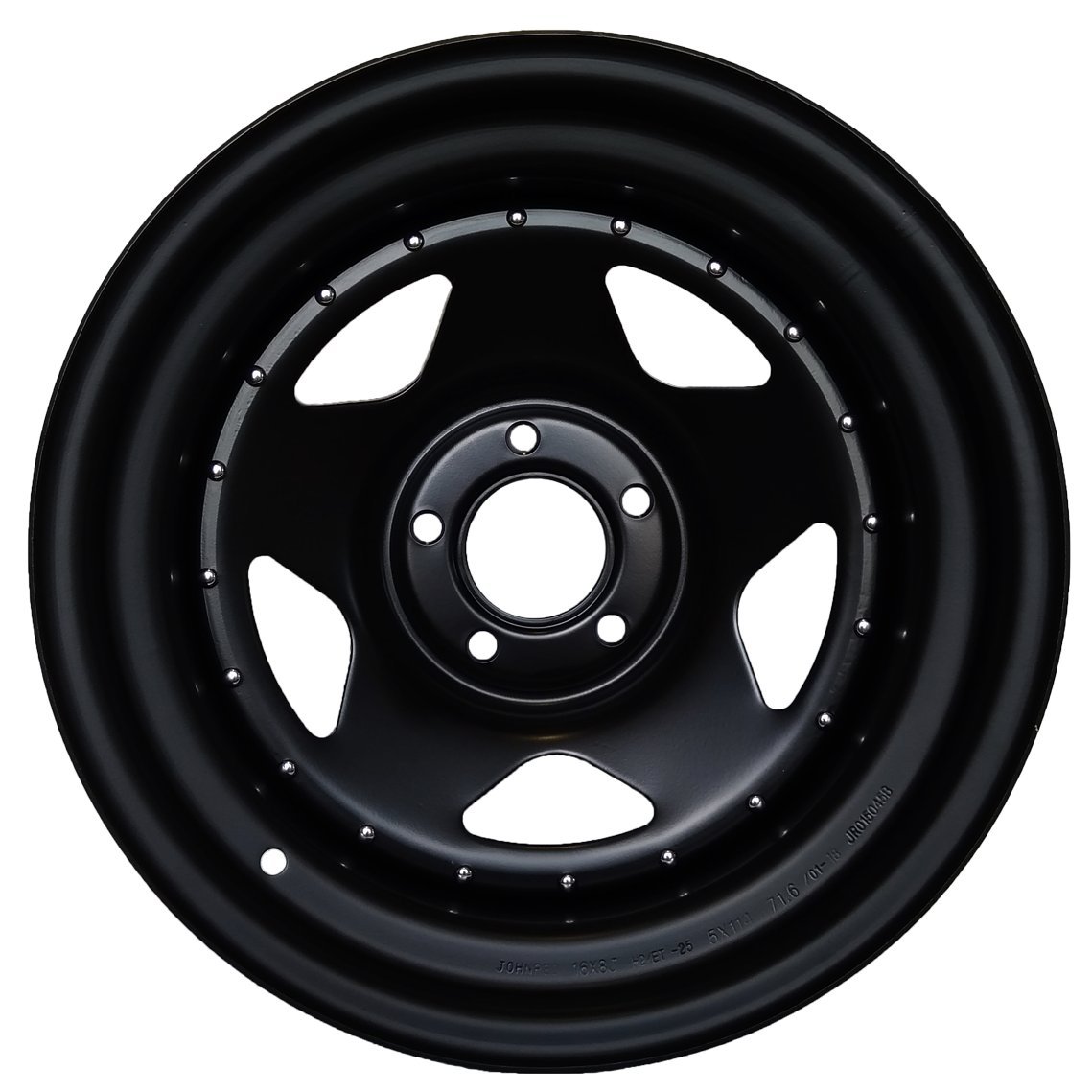 STEEL RIMS MAT BLACK 15X8 5X114, 3 ET-25 JEEP