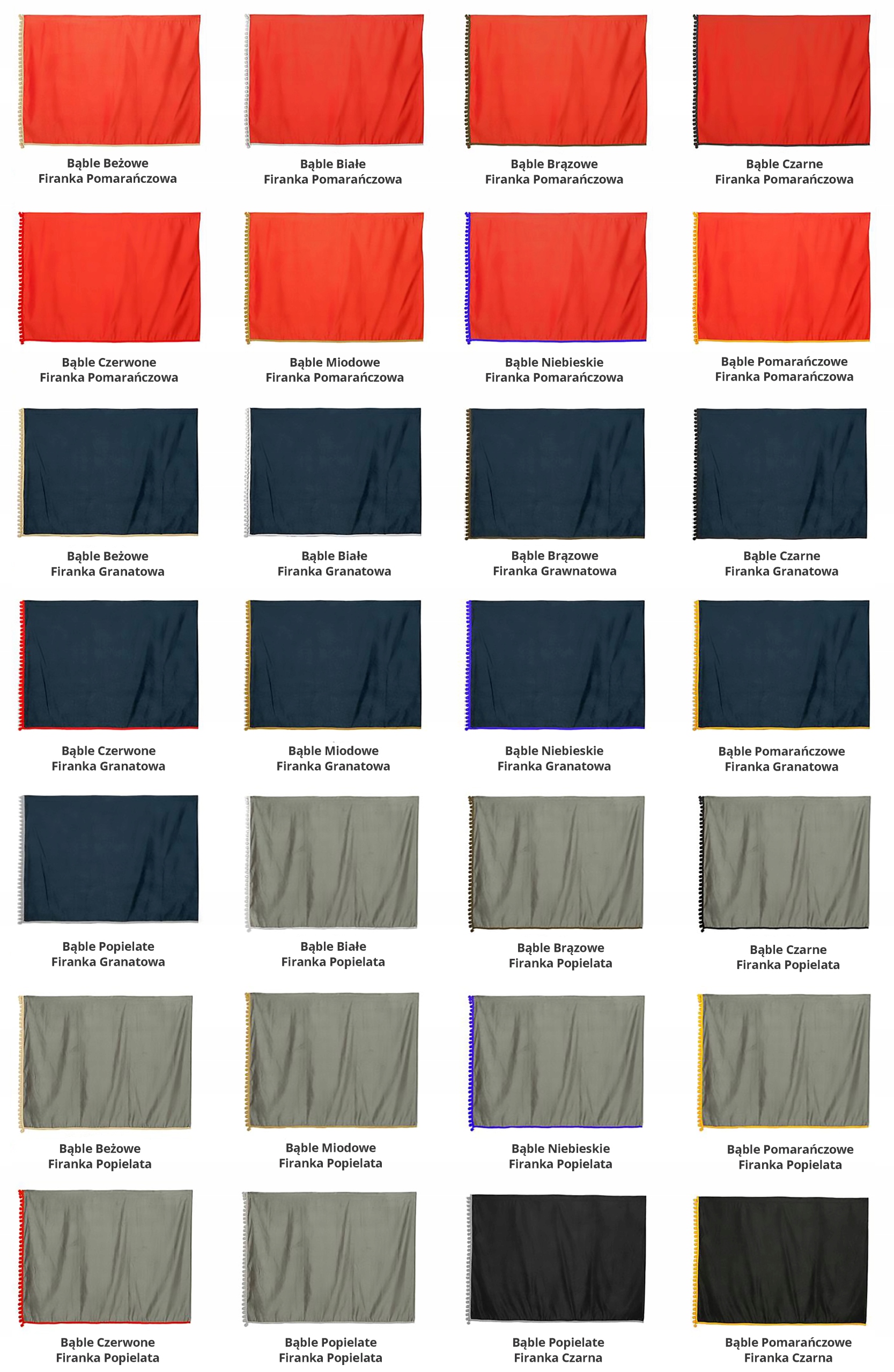 ZASŁONY FIRANKI do kabin TIR komplet | Bąble-A Numer katalogowy producenta Zasłony Tir