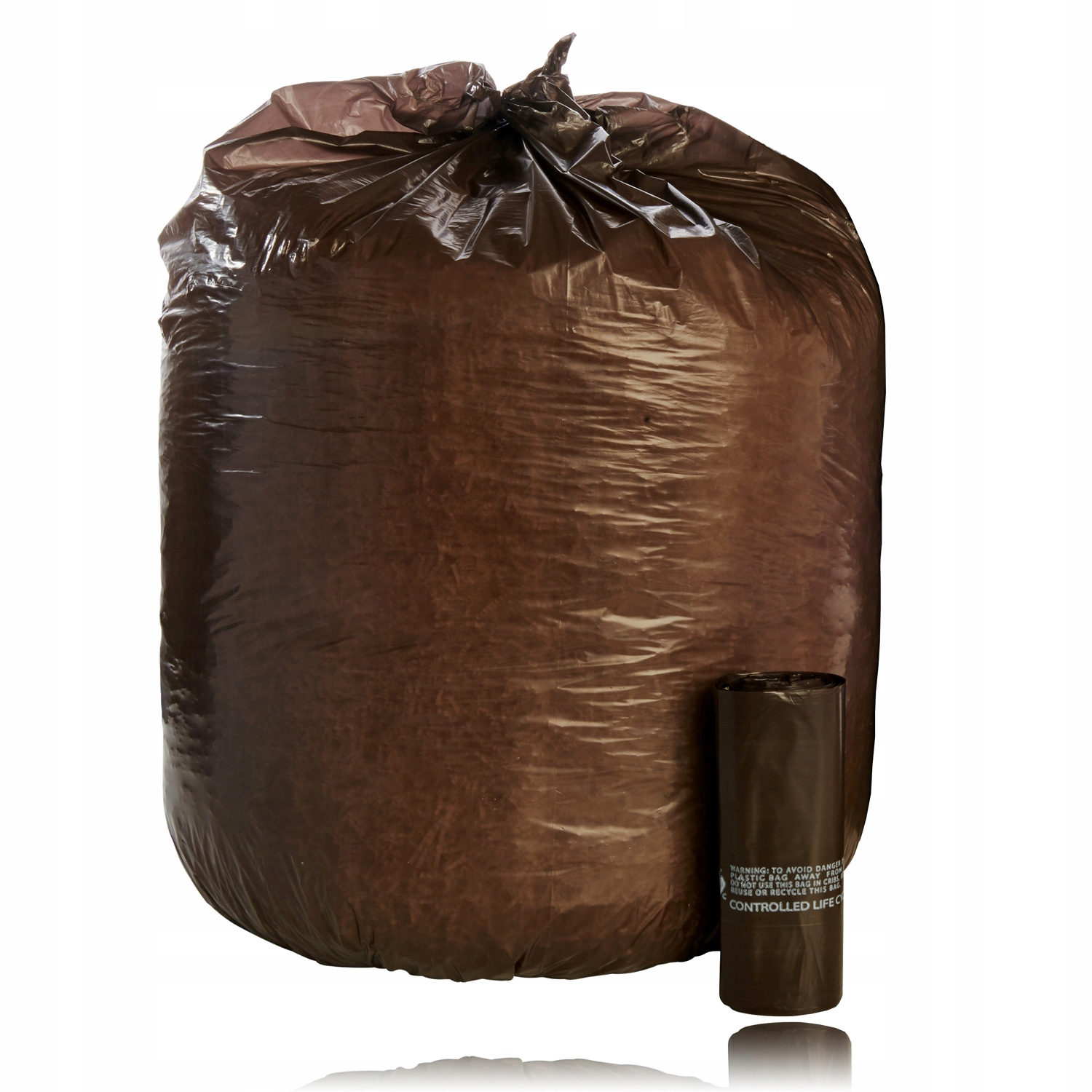 WORKI DO SEGREGACJI NA ŚMIECI BRĄZOWE 60L 10szt