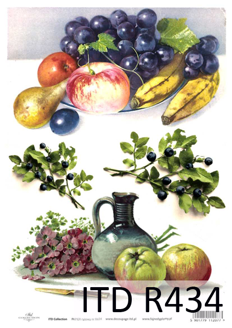 Papier Ryżowy R0434 z włoskami A4 decoupage
