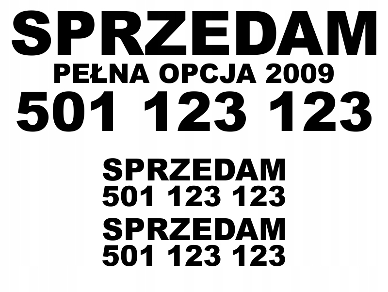 

naklejka Sprzedam Samochód naklejki na auto