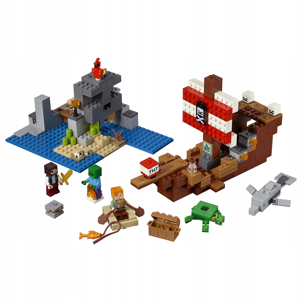 LEGO MINECRAFT PRZYGODA NA STATKU PIRACKIM 21152 Marka LEGO
