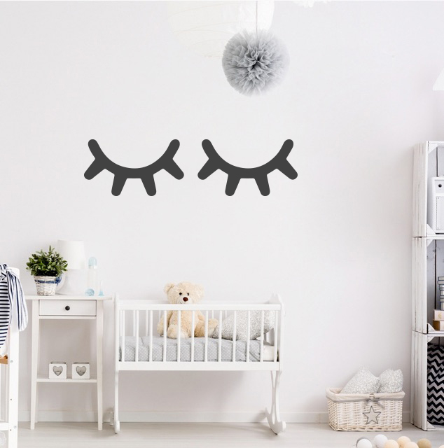 NAKLEJKI ŚCIENNE NAKLEJKA RZĘSY ŚPIĄCE OCZY Marka inna