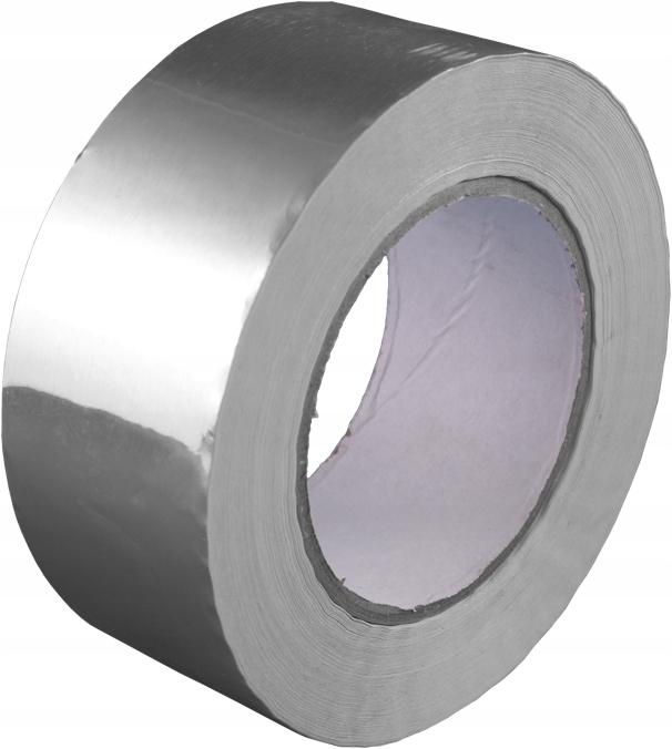 TAŚMA ALUMINIOWA SAMOPRZYLEPNA Z PAPIEROWĄ PRZEKŁADKĄ MAX 110°C 50mm/50m