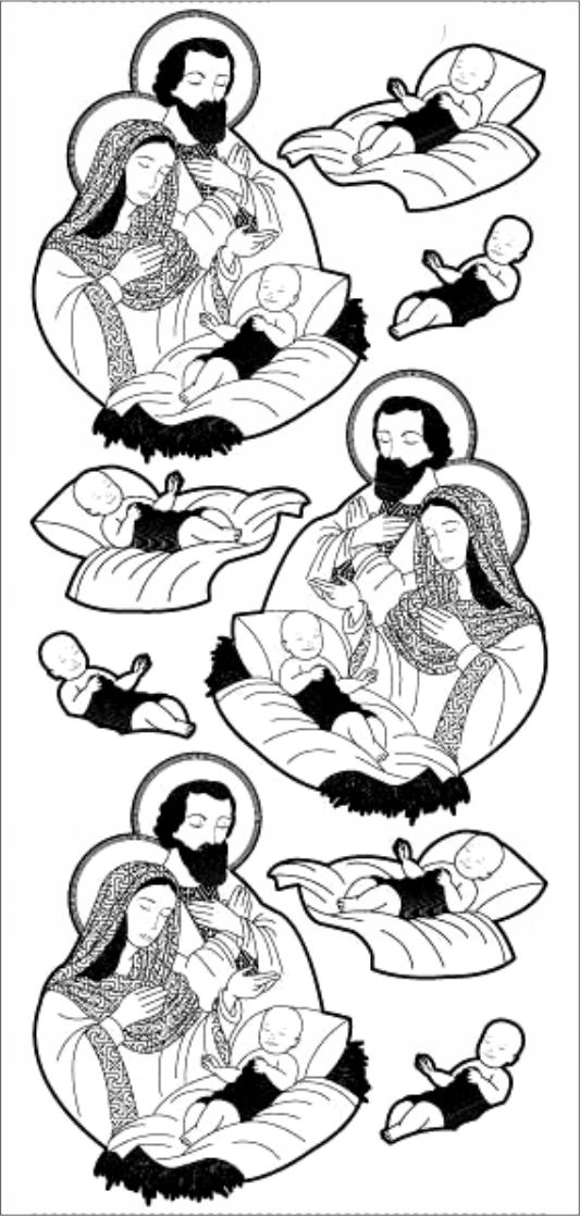 STICKERSY NAKLEJKI BOŻE NARODZENIE nr JO-204 Kolor dominujący złoty