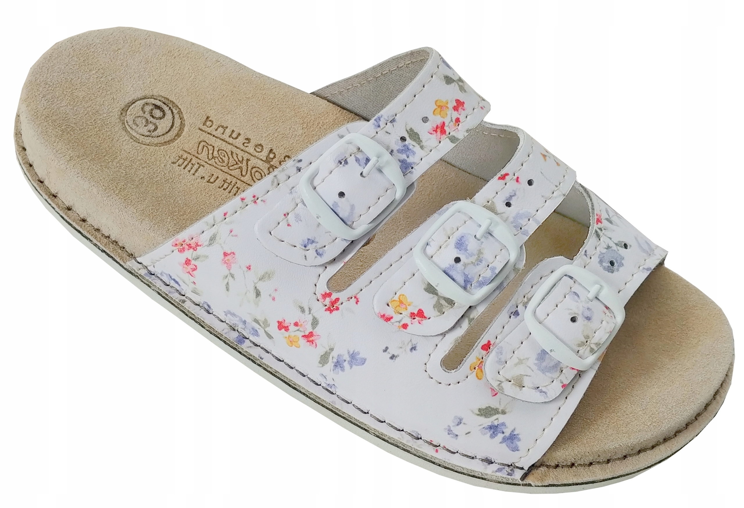 Bioken klapki profilowane skórzane Fusbet skóra 37 Rozmiar 37