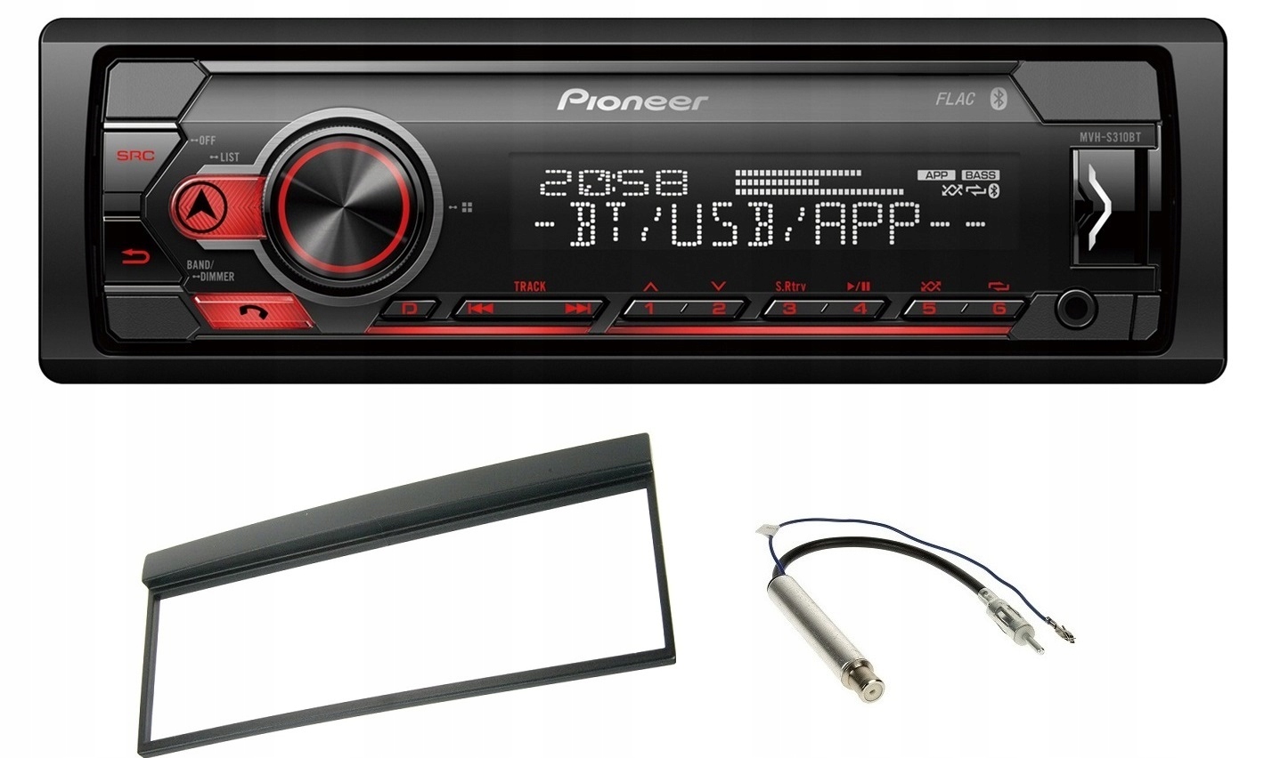 Autorádio Pioneer MVH-S310BT Bluetooth Usb Škoda Fabia 1 rámček