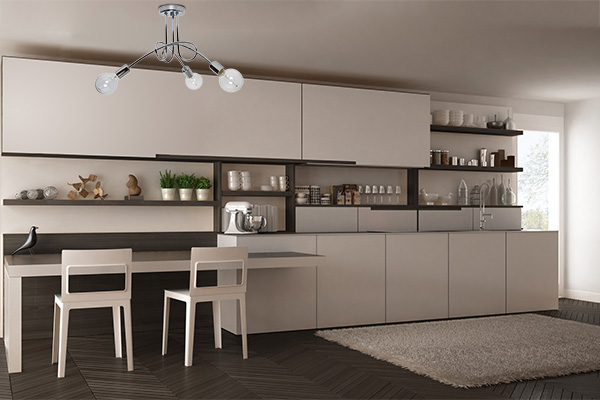 NOWOCZESNA LAMPA LOFT CHROMOWANA EDISON RETRO Zasilanie sieciowe