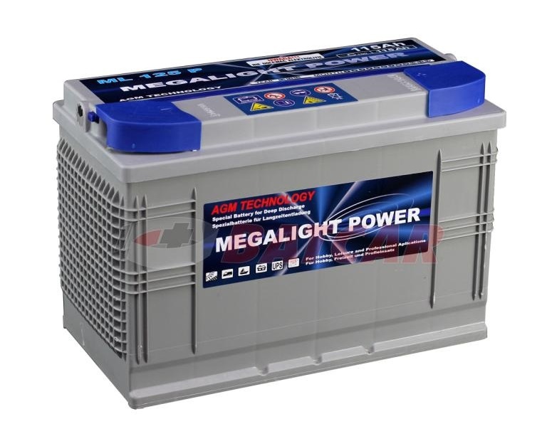 MON115 - Аккумулятор AGM MEGALIGHT 115 Ah Camper Power