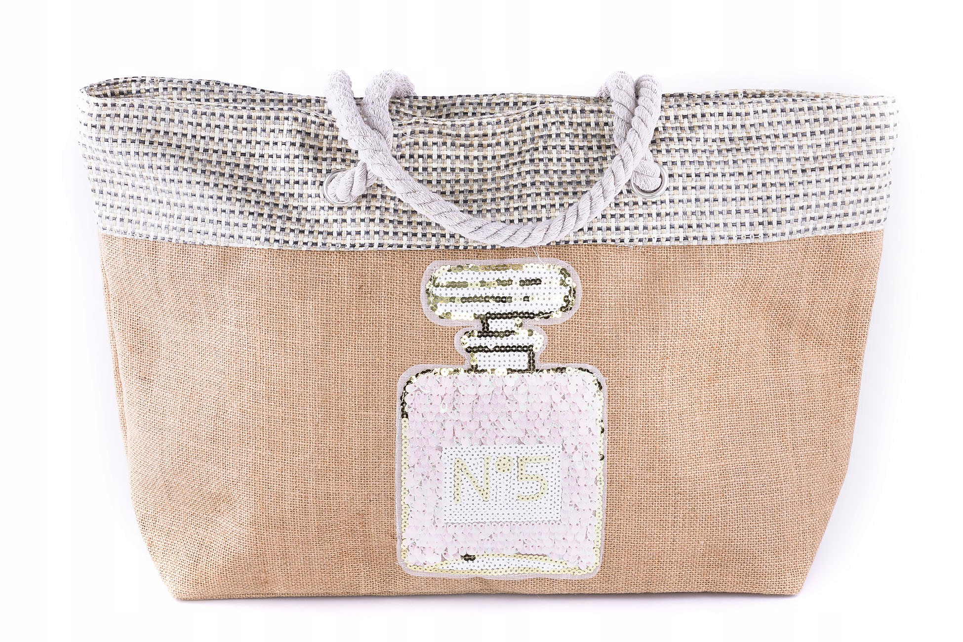 TORBA PLAŻOWA SHOPPER BAG TOREBKA XXL ZAPINANA kol Marka inna