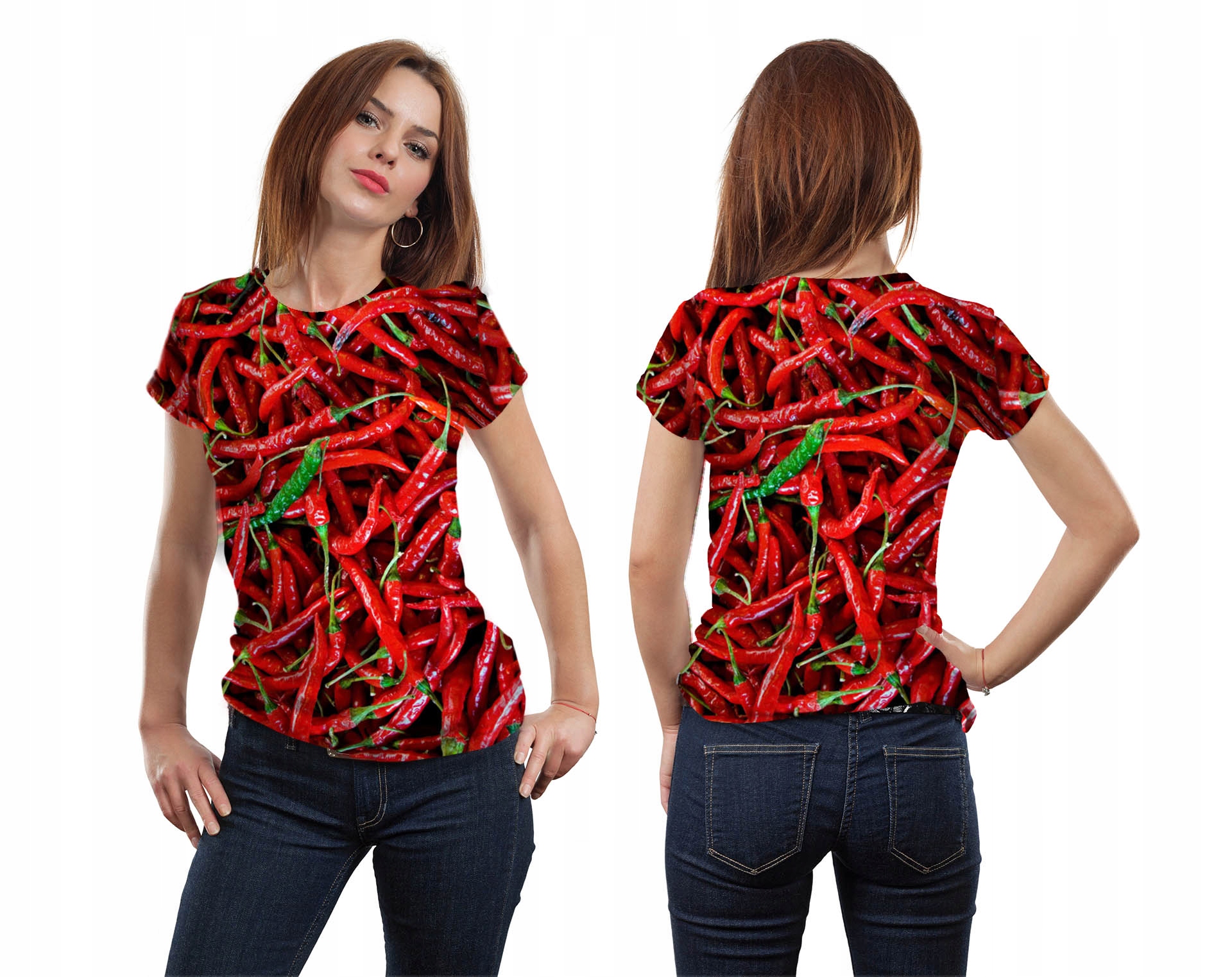 

Koszulka Full Print T-shirt Papryka L Modna Trwała
