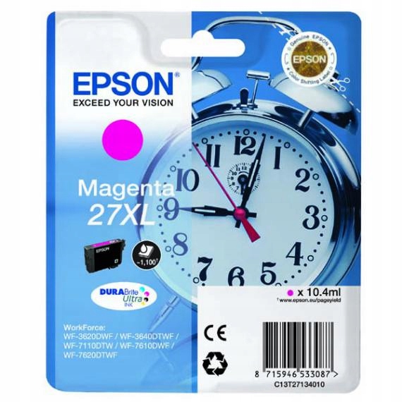 

Tusz org. Epson 27XL Ma T2713 WF3620 WF3640 WF7110