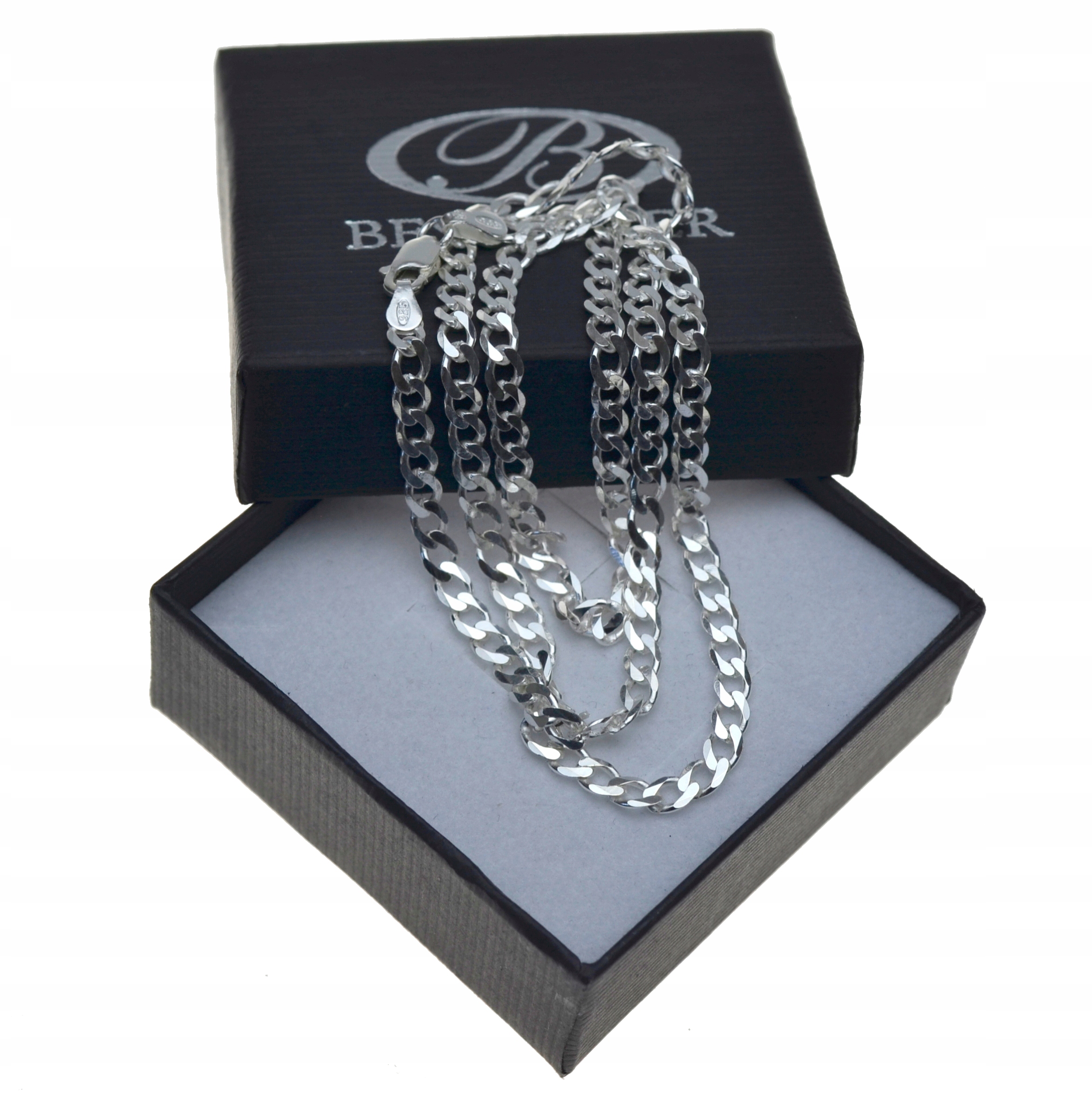 

Łańcuszek Srebrny męski pancerka 50cm 4mm Srebro