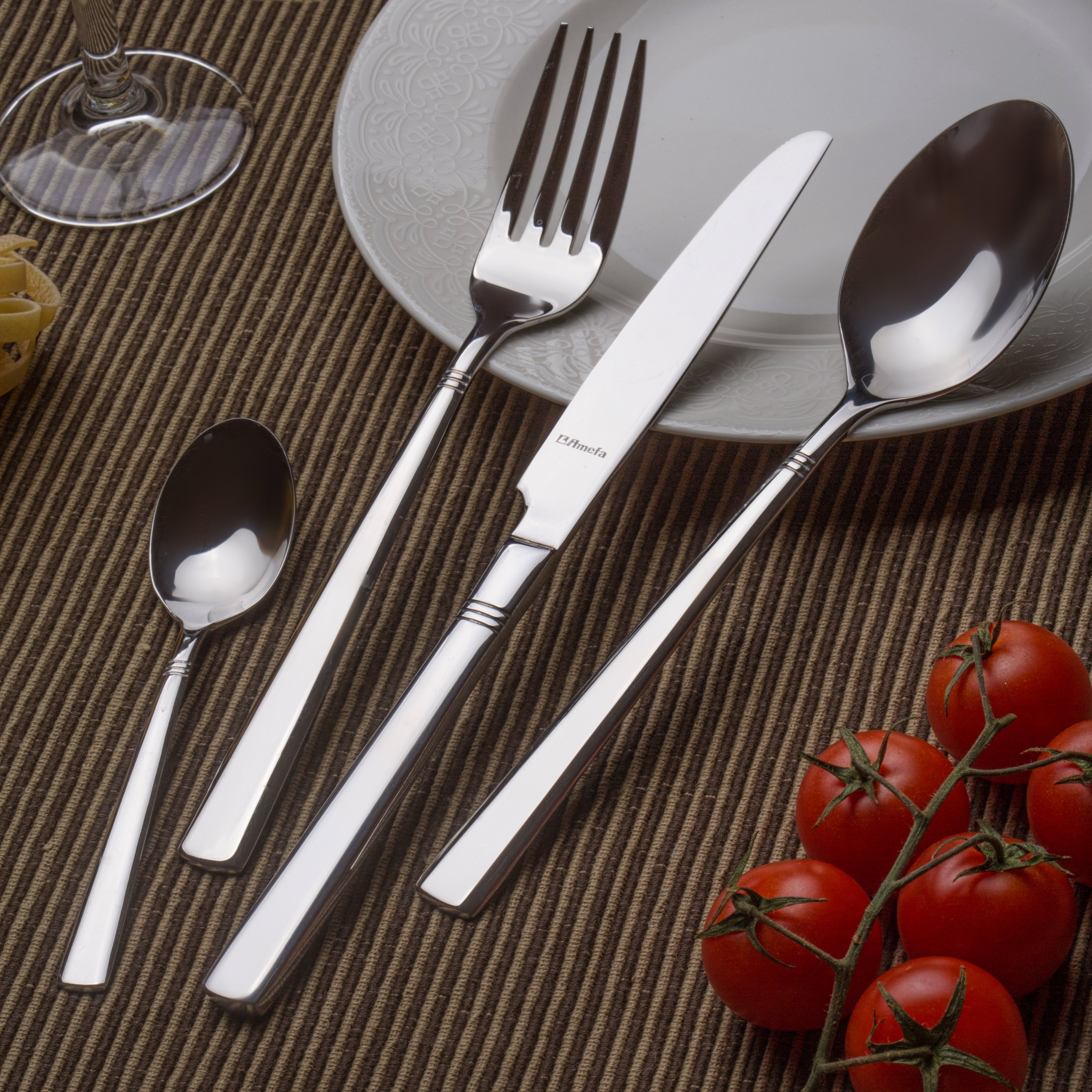 AMEFA 60 STAINLESS Stainless CUTLERY DAKOTA MODERN SET 48 + ВИДЕЛКИ НА 12 ПЕРСОНАЛ Код виробника 8413 DINNER FORKS CAKE-DESSERT CAKES