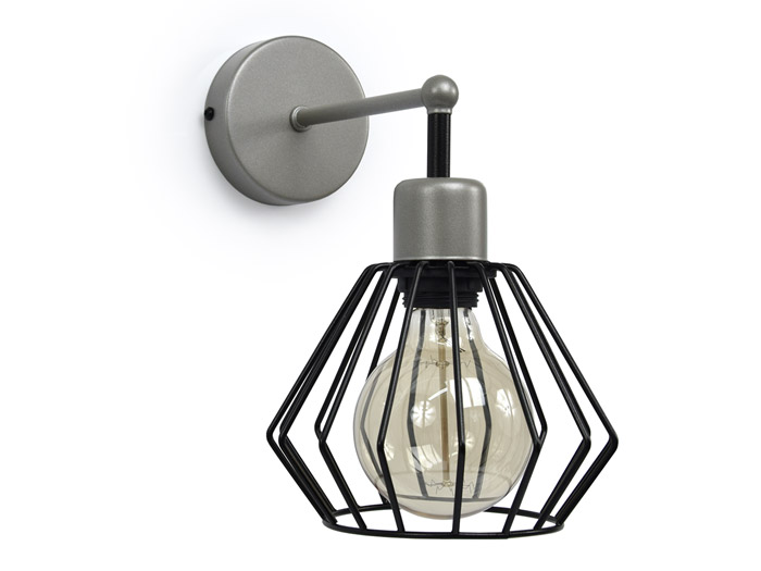 Kinkiet Loft Druciany Edison z drutu 720-K1 Materiał dominujący metal