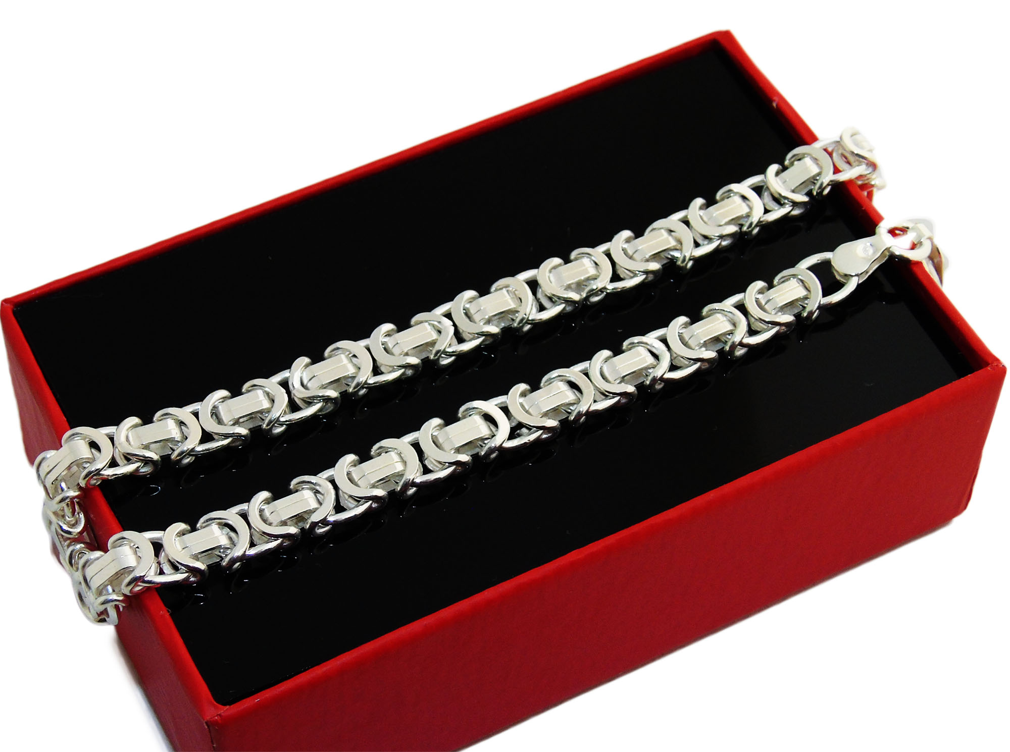

Srebrna Bransoletka Królewski Splot 21cm 5,7mm