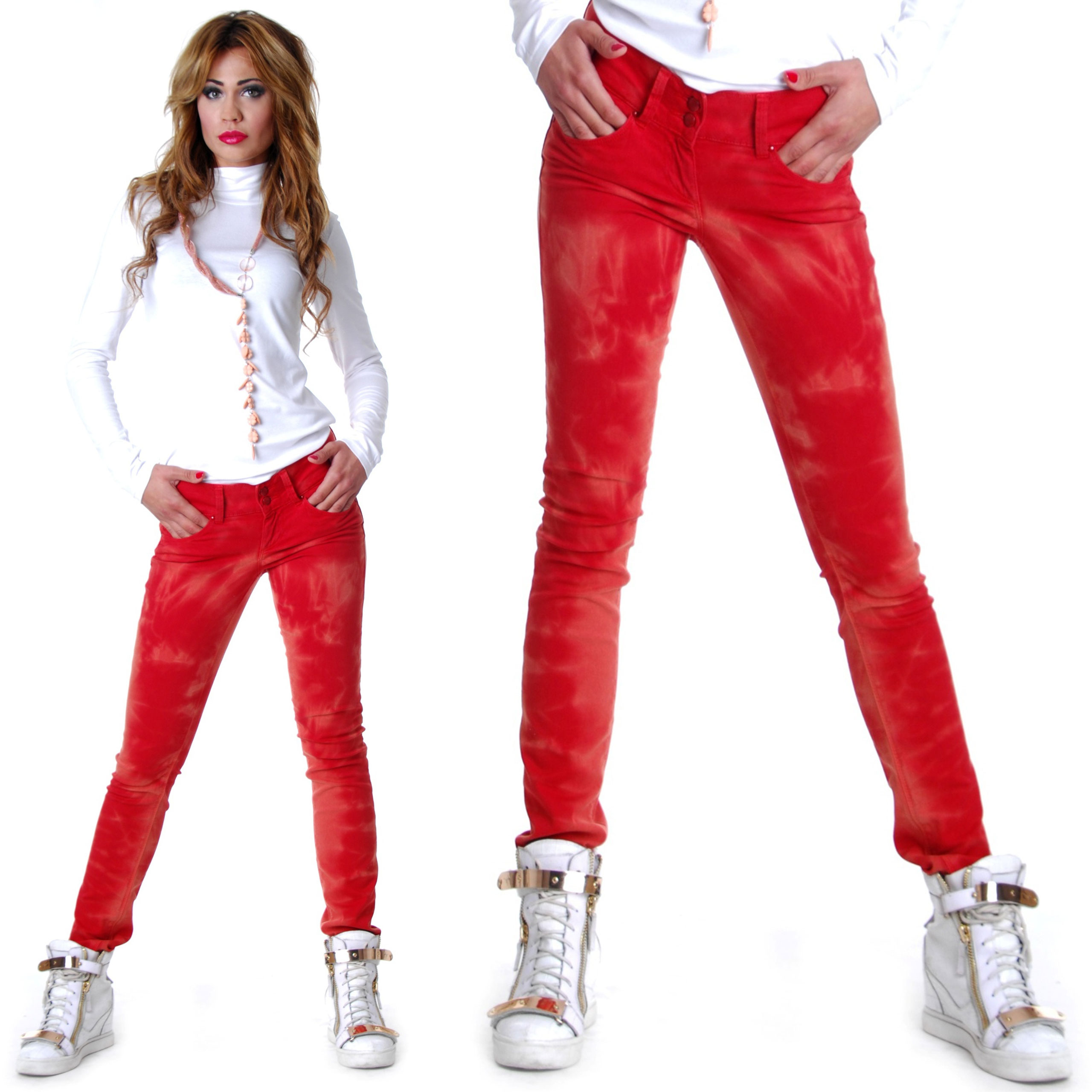 

Oryginalne Spodnie Only Jeansy Wrzos Czerwone 318