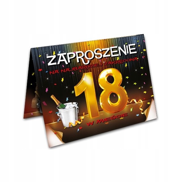 

Zaproszenia na 18 urodziny Szampan